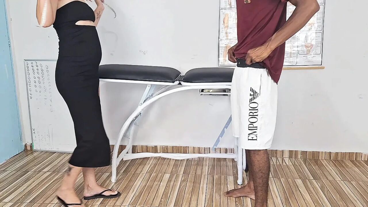 Naughty seamstress left endowed with erection when measuring his underwear!
