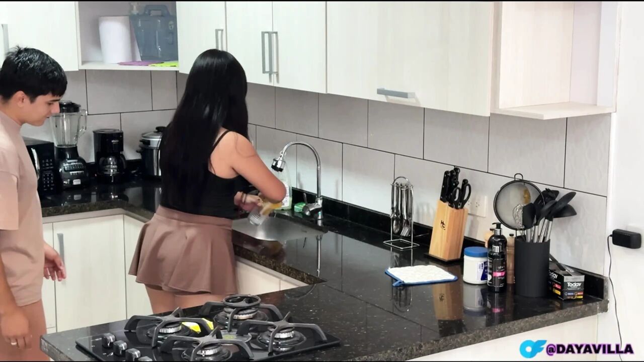 roommate fucks me hard in the kitchen