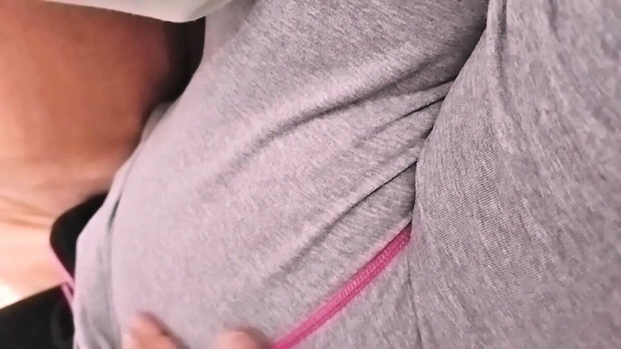 Petting my girlfriend over her pijamas until she undresses herself!