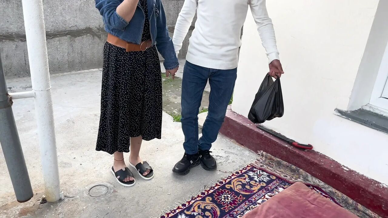 Two lovers who came tired from the trip rested with sex