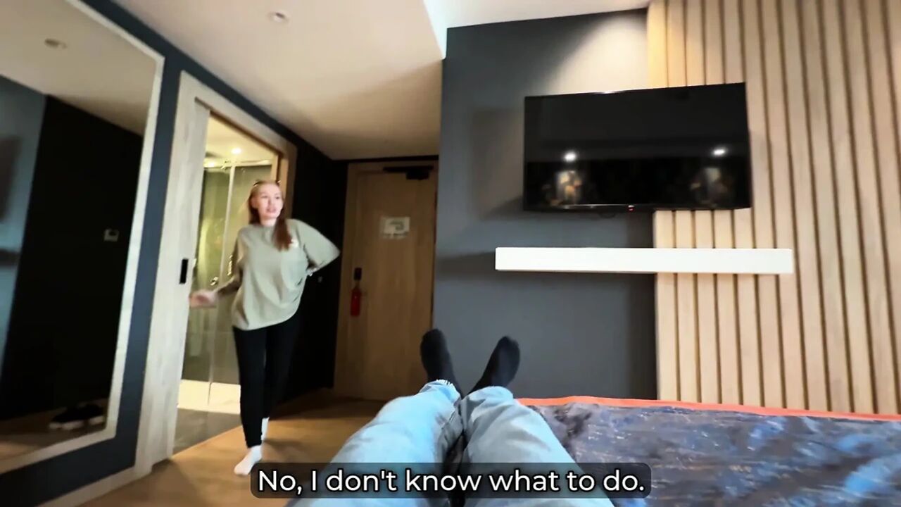 Step Stepmom Shocked When Step Stepson Cums on Her Face in Hotel Share Bed! Full Video