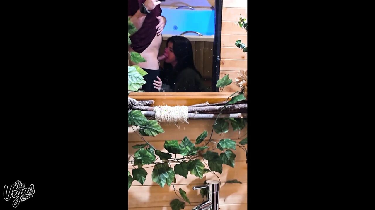 10th Anniversary Jacuzzi Fuck: Mirror Blowjob, Mutual Masturbation & Double Cumshots in the Hot Tub - Selena Vega