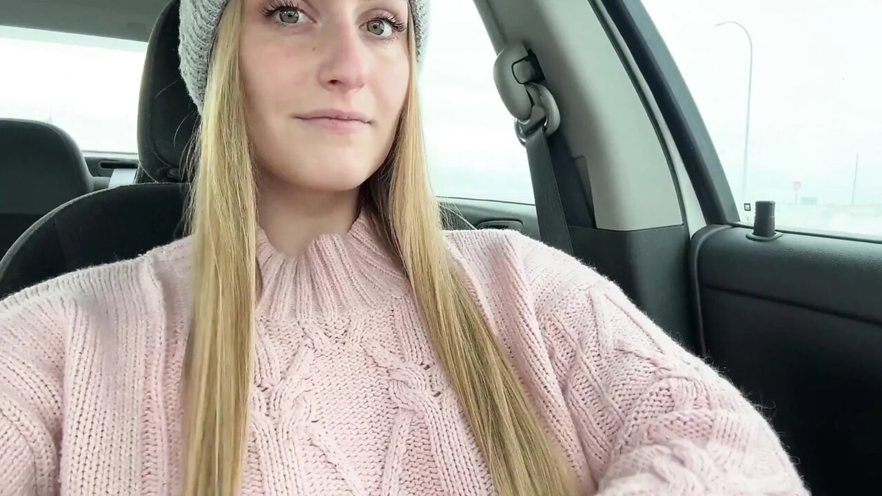 Risky Public Masturbation Fingering Myself in Busy Parking Lot