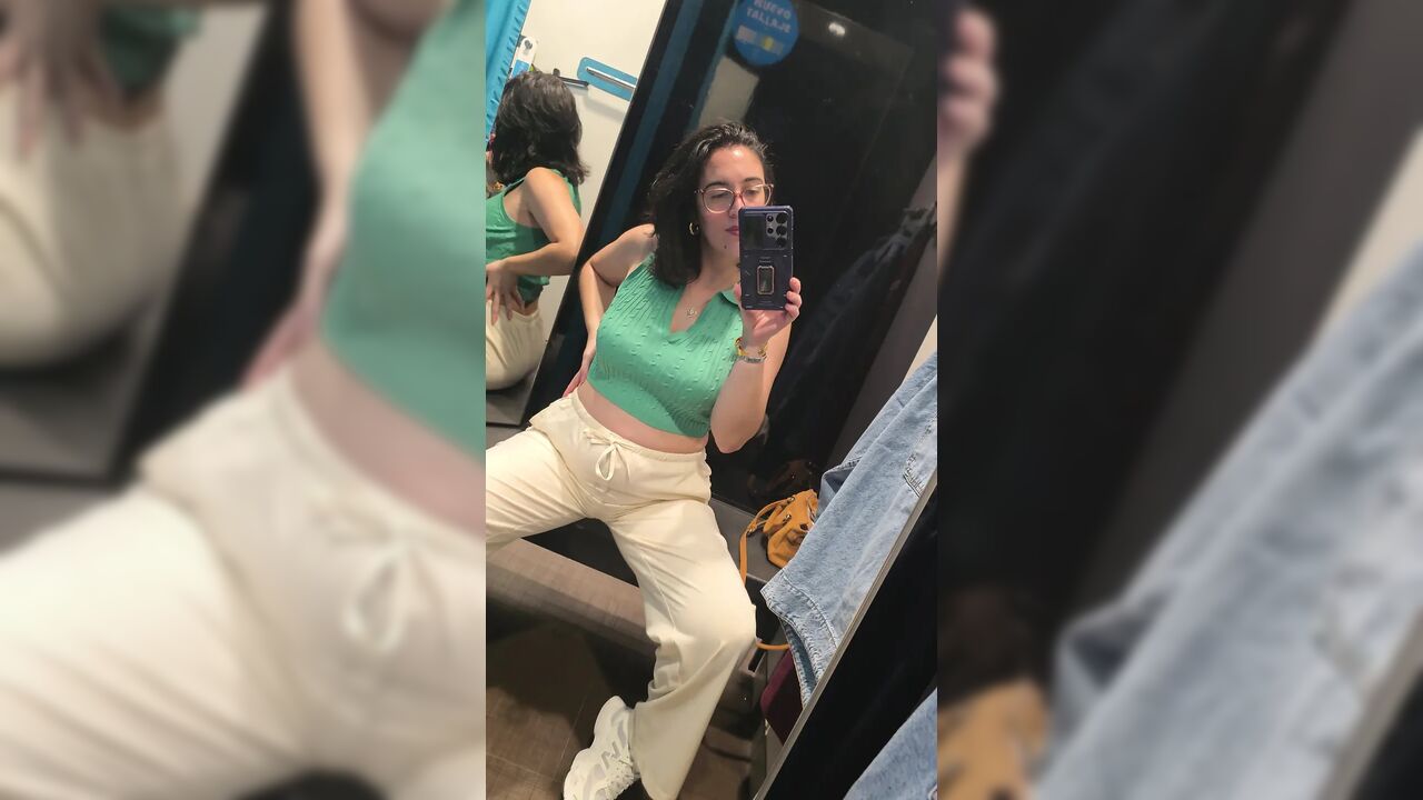Masturbating in a dressing room