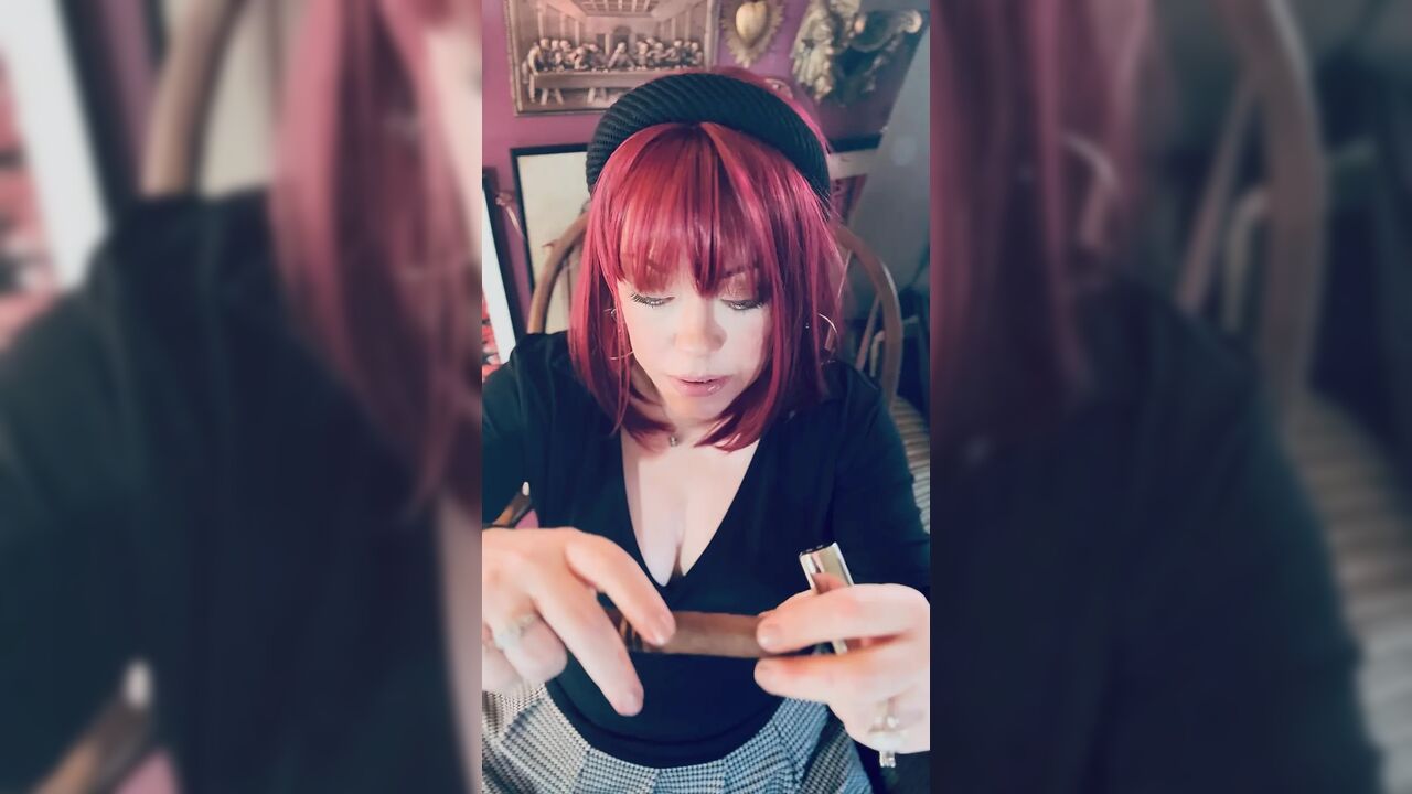 Cigar Smoking With Miss Tina Snua The Secretary!