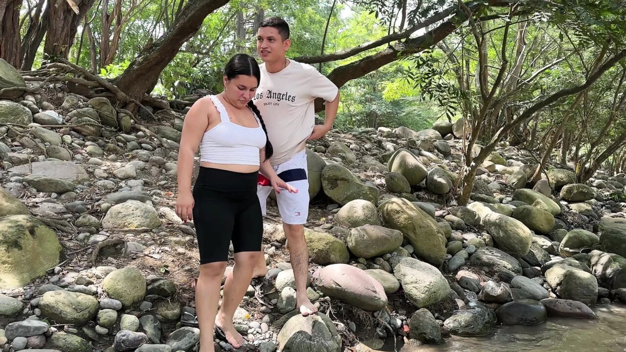 Mysterious magic goblin makes me fuck my big ass stepsister in exchange for letting us out of her magical river