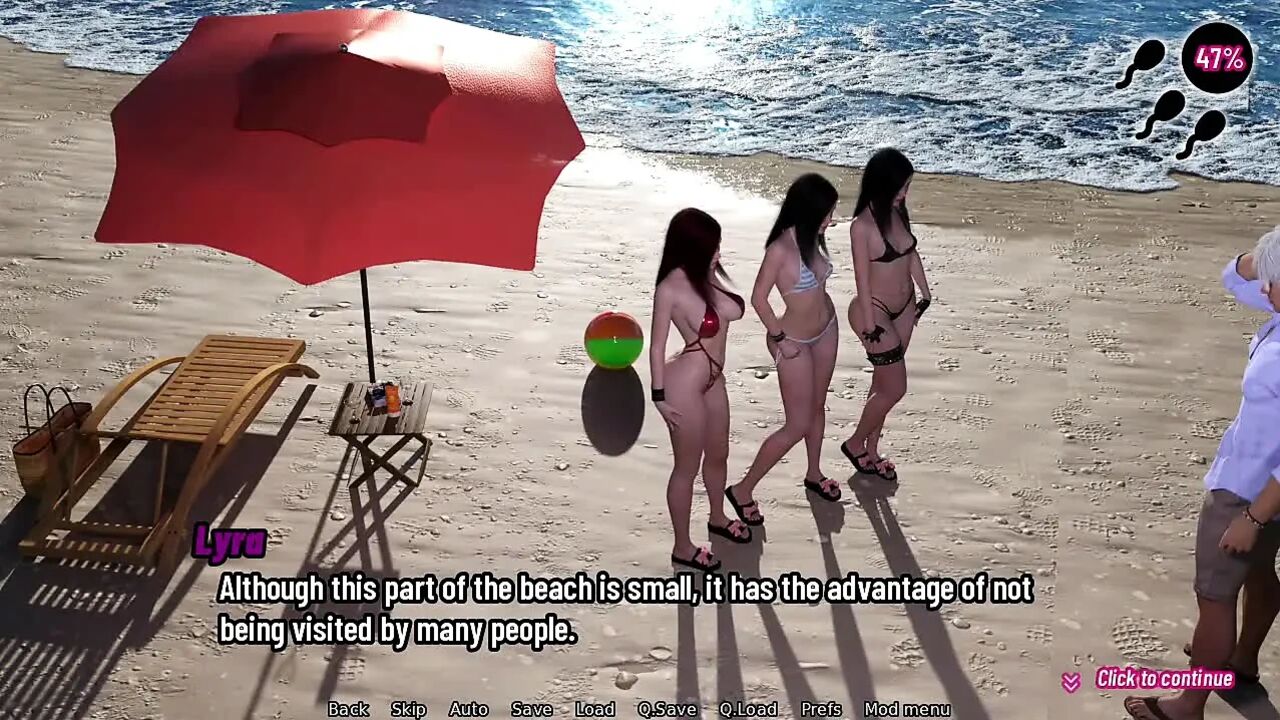 Big Dick Man Fucks Three Girls Pussy's in Beach