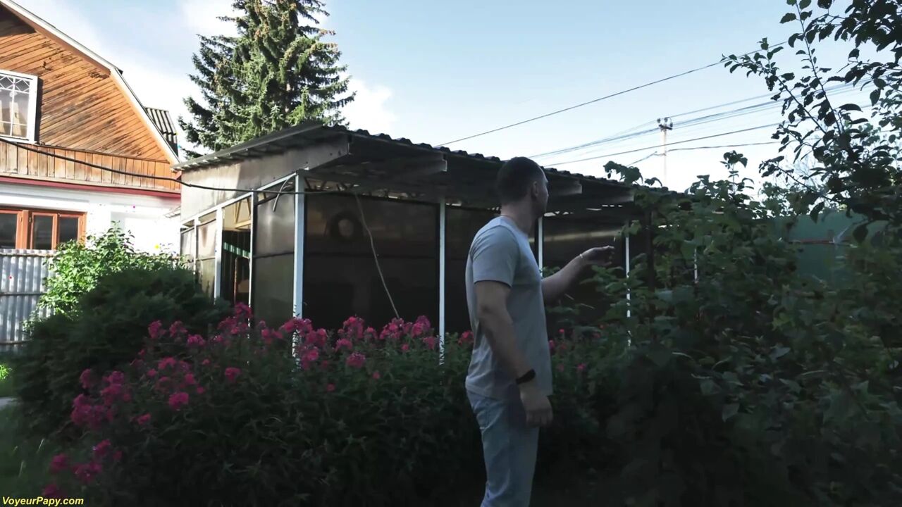 a horny voyeur grandpa licking my wife