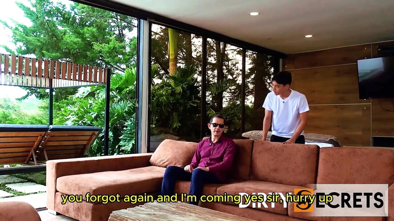 MY BLIND STEPFATHER BRINGS HOME A SEXY MAID AND I FUCK HER BEHIND HIS BACK