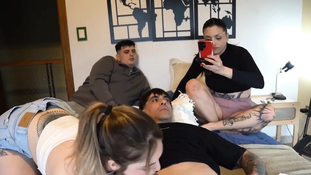 My Girlfriend and Her Friend Suck Together While the Boyfriend Watches Everything