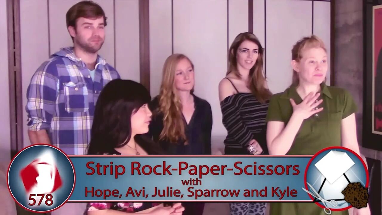 New girls join a wild Strip Rock Paper Scissors game