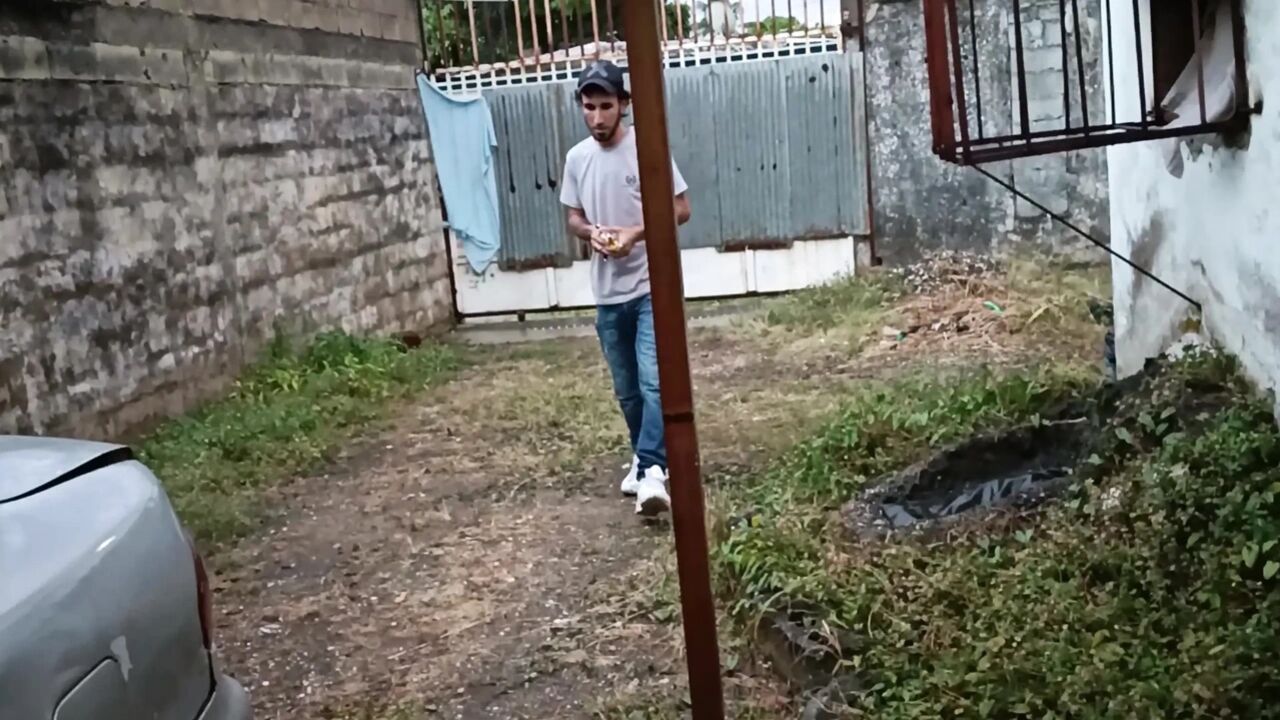 I'm pumping pedals while my neighbor helps me repair the car and to pay him I suck his cock