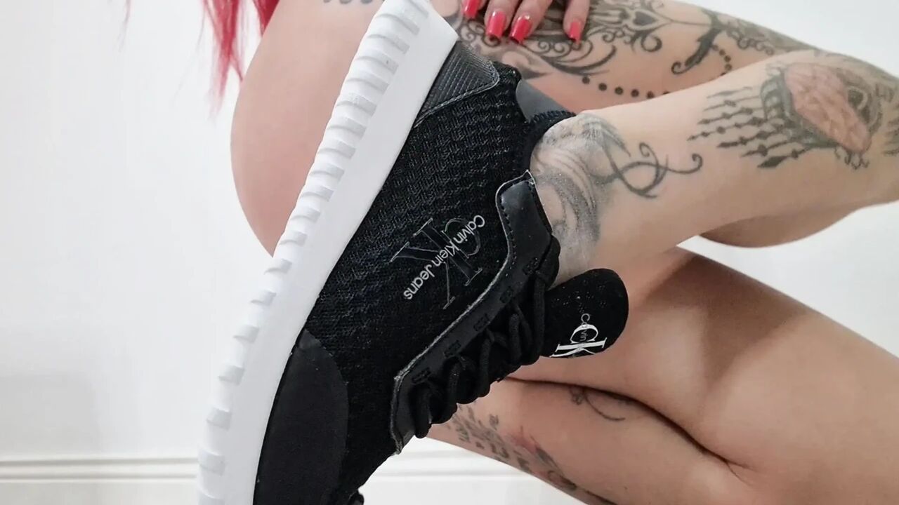 My sneakers get wet after I masturbate with them.