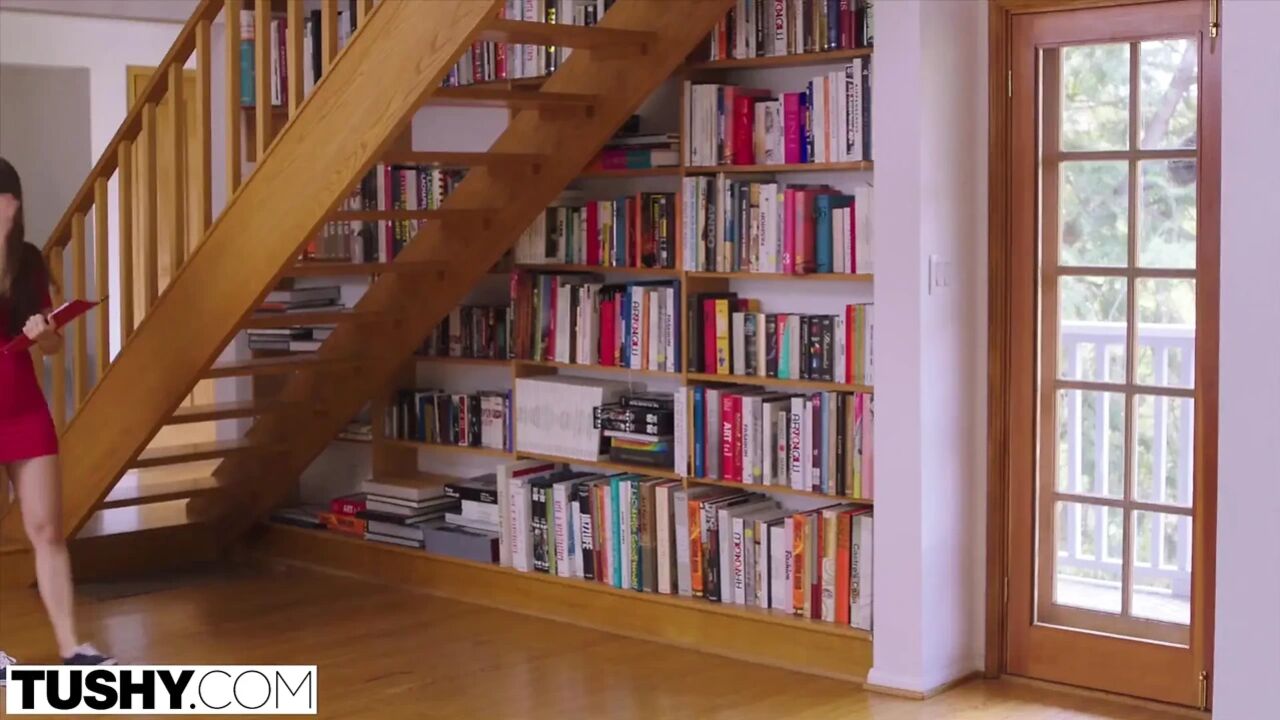 TUSHY College Student Uses Her Best Friend To Fuck Teacher