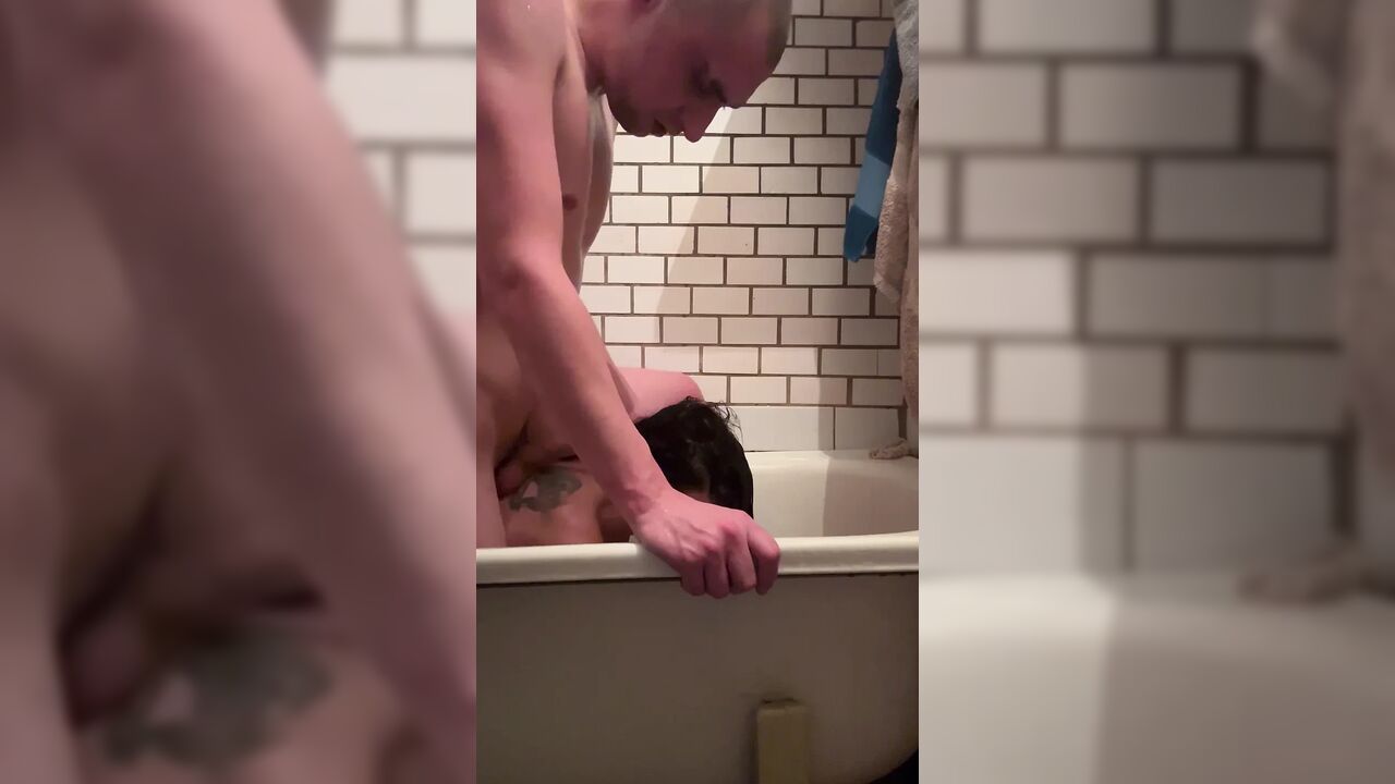 First in the bathroom from my tattooed girlfriend