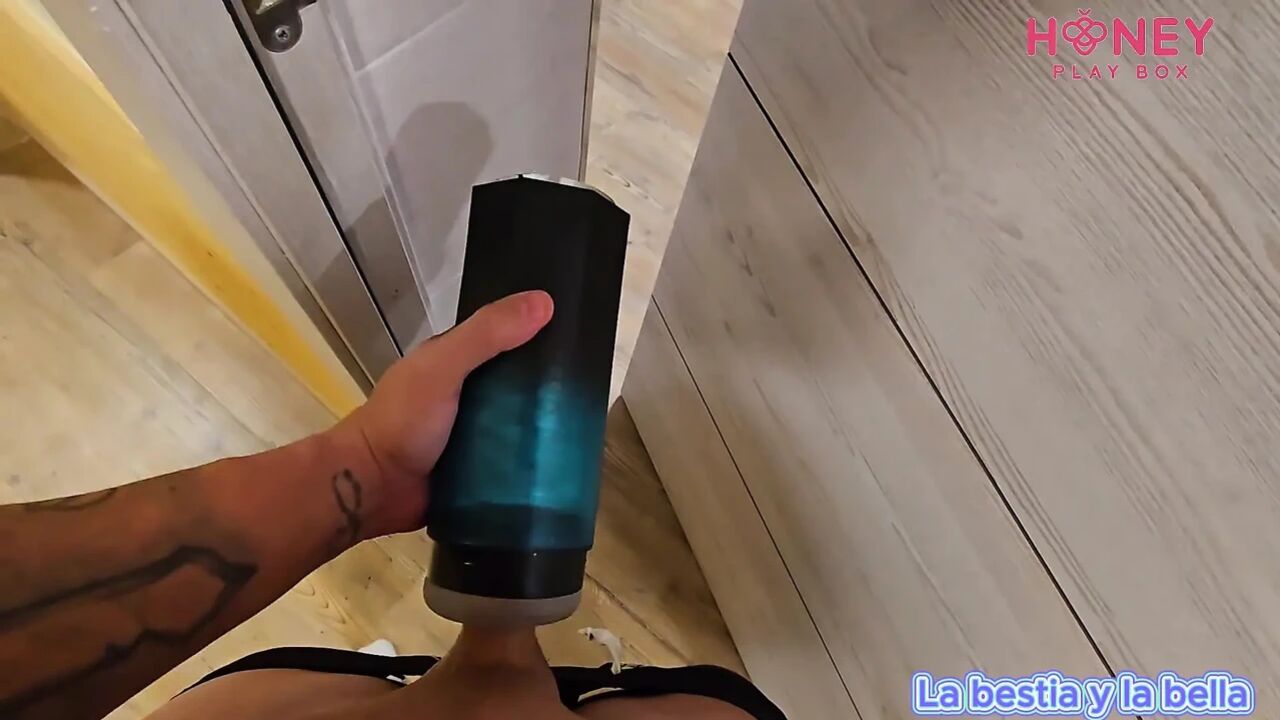 Stepsister Helps Me to Use Honeyplaybox Masturbator Delicious Cum on Face Fucking