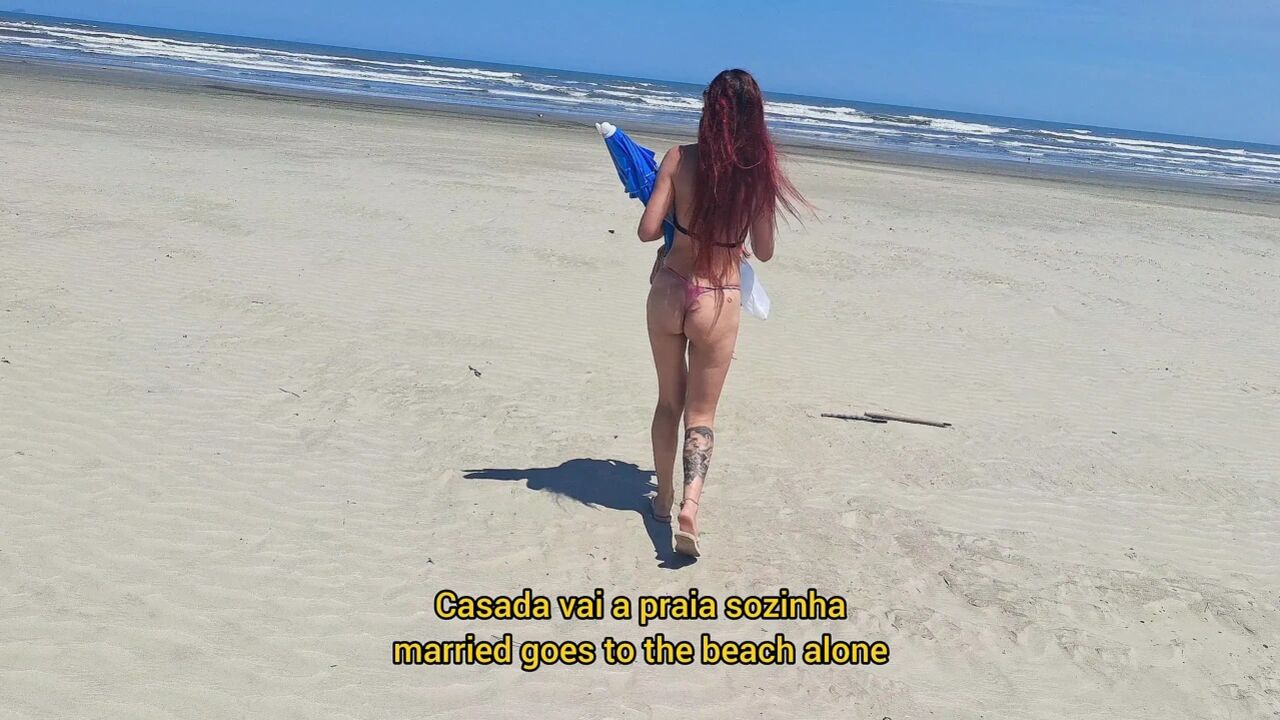 Married Woman Lets Suntan Lotion Salesman Apply Suntan Lotion to Her Body