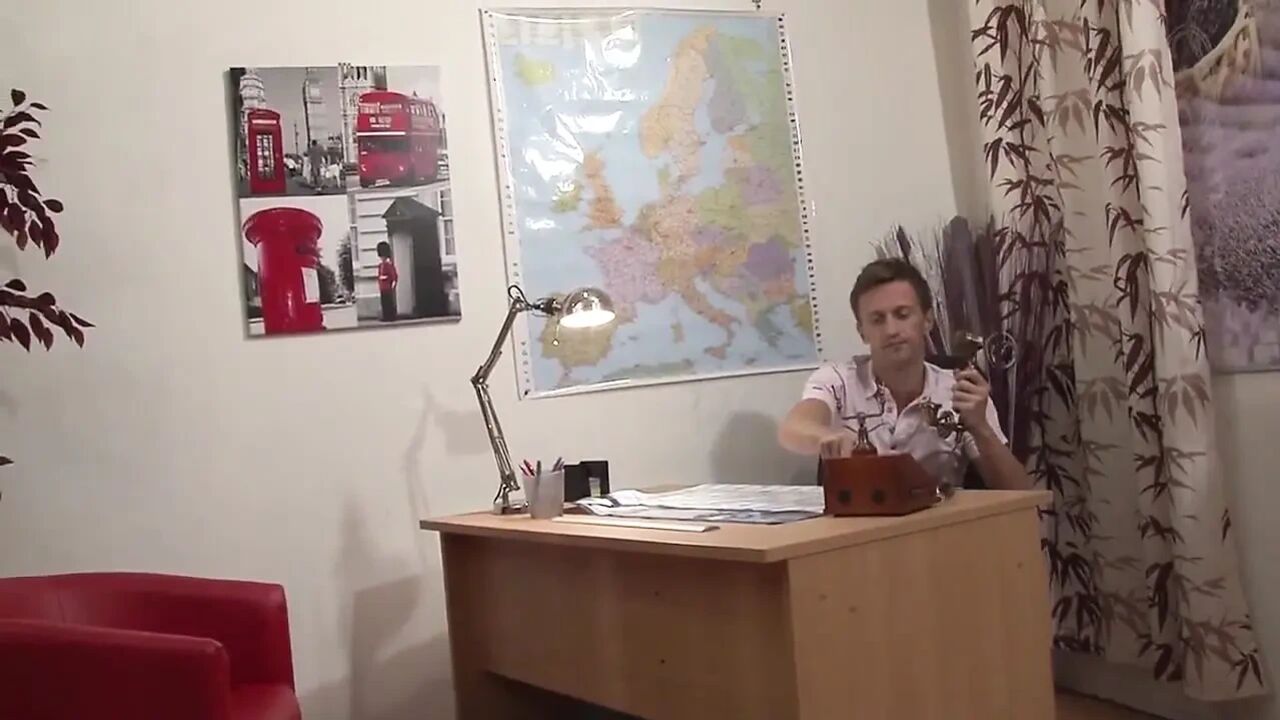 Amateur french black student with big natural boobs gets deeply sodomized on the teacher 's desk