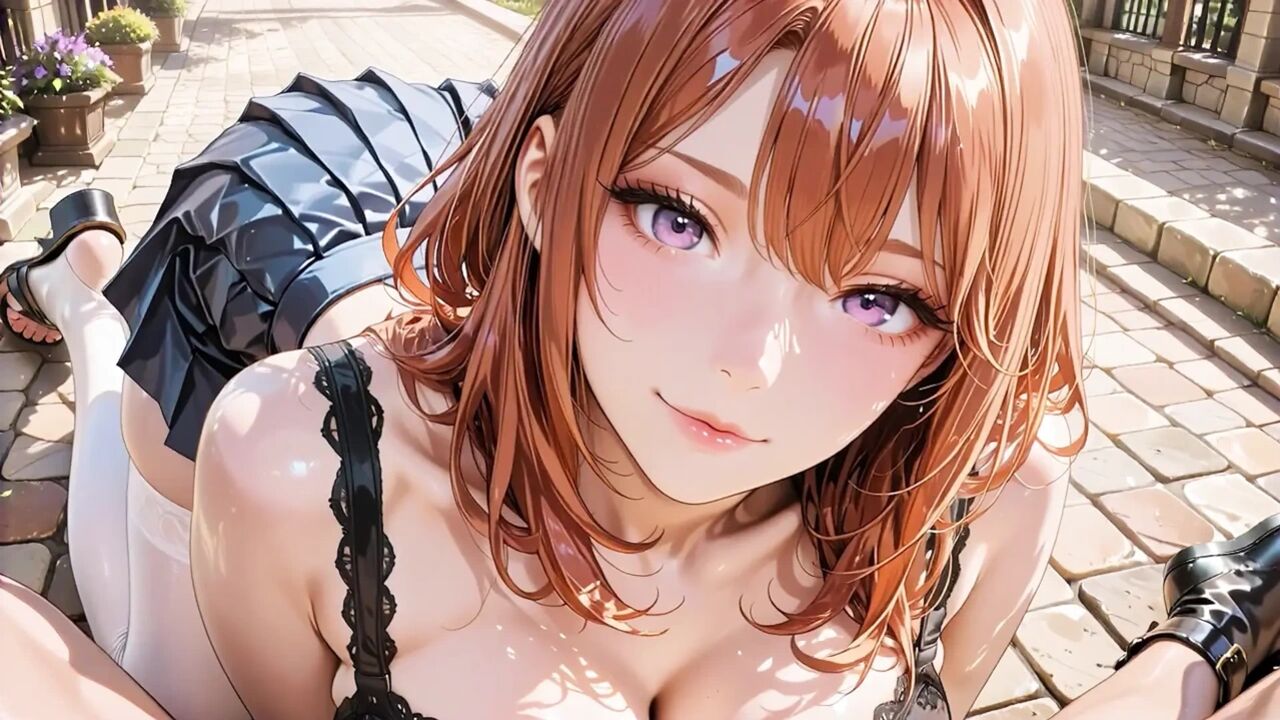 Busty Japanese Waifu in Lacy Lingerie White Stockings Gets Passionate Outdoor Creampie in Traditional Garden 3D Hentai