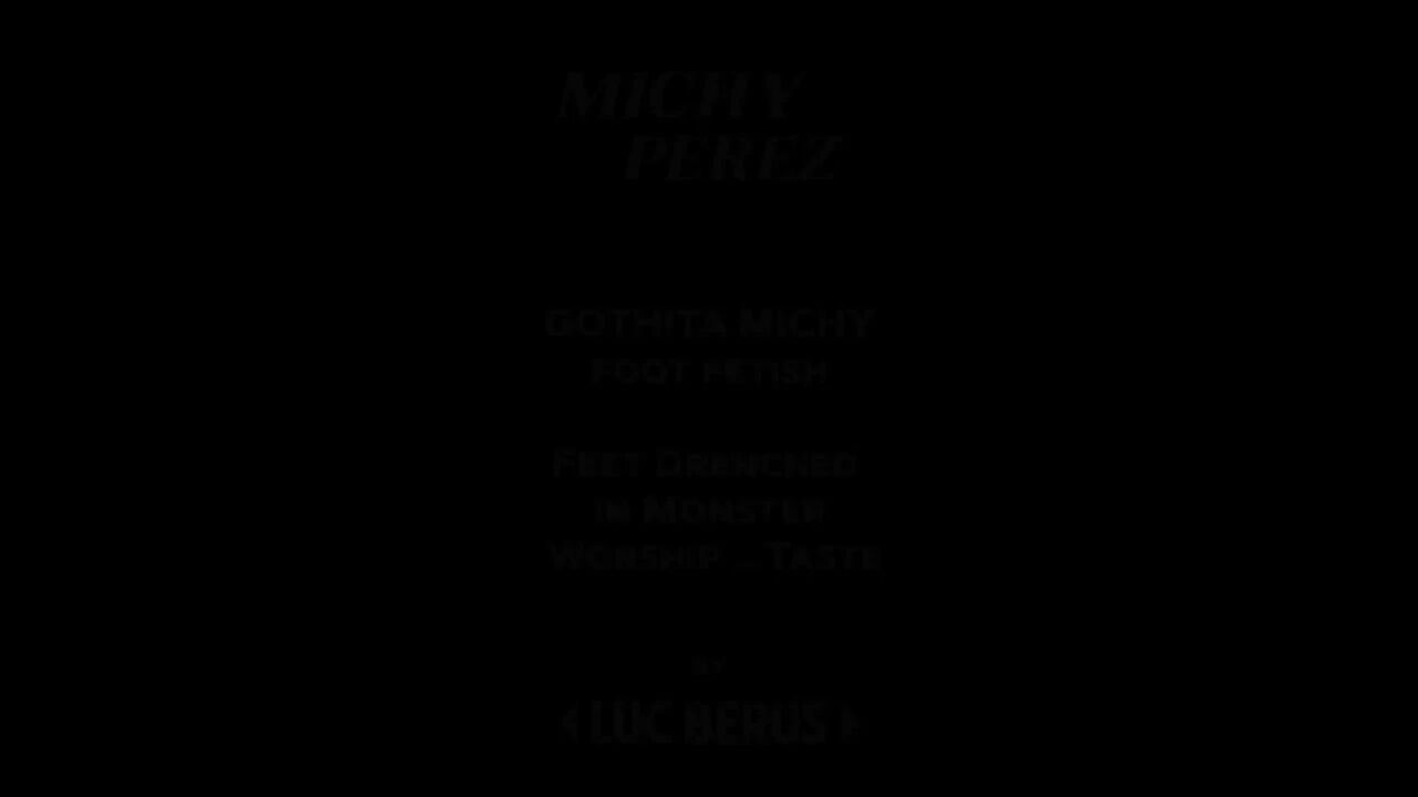 Michy Perez Goth Foot Fetish Feet Drenched in White Monster