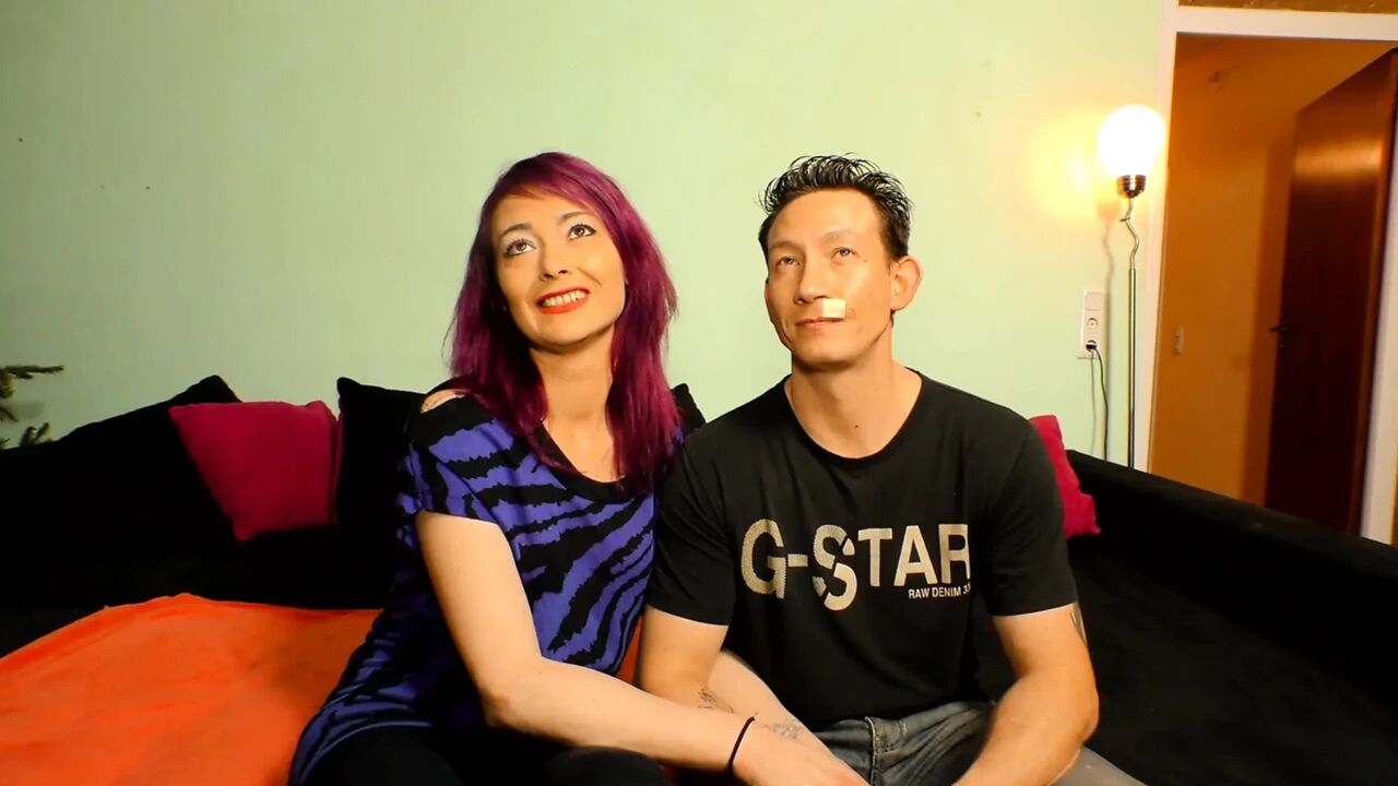 Tattooed Vixen in Red Lingerie Rides Cock Wildly