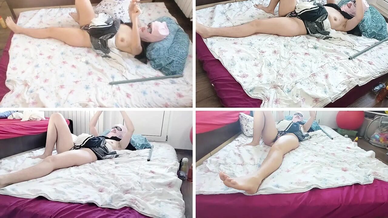 Sensual massage of a sexy couple with oil on the body.