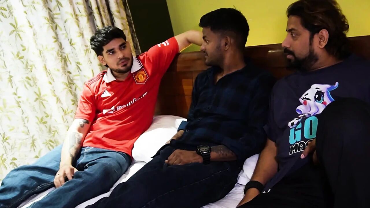 THREE HOSTEL FREIND CALL THEIR GIRLFREIND TO FUCK AND GRAND MASTI, HARDCORE GANGBANG