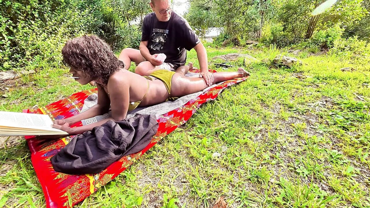 Two Stoners Getting Great and Naked Outside in the Garden