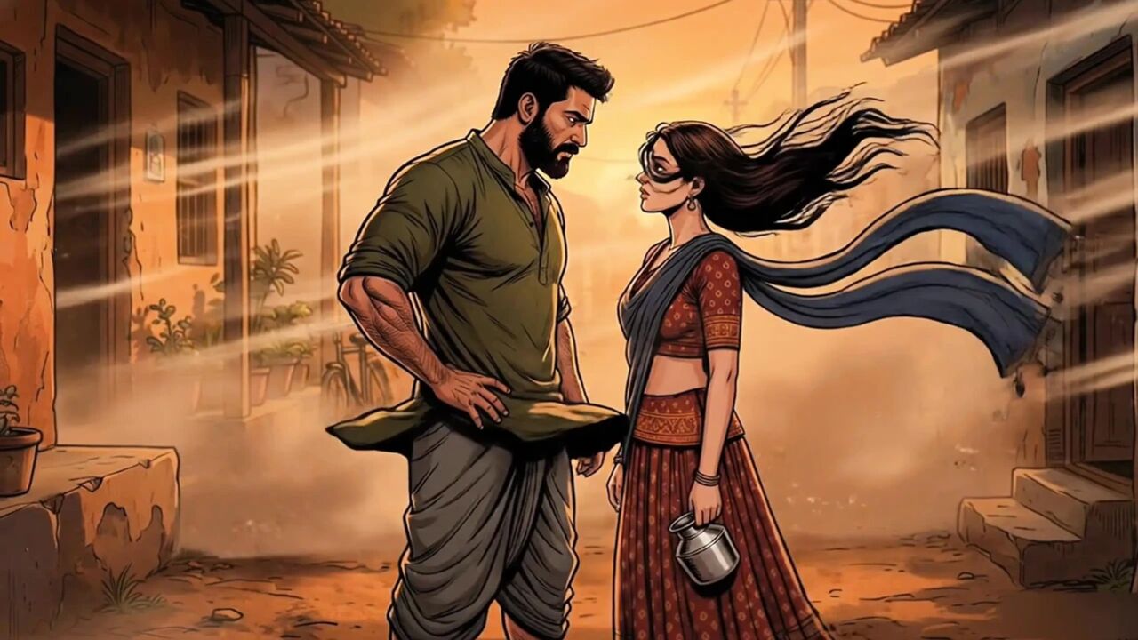 Raju and Seema started making a hut in the jungle and started having sex.