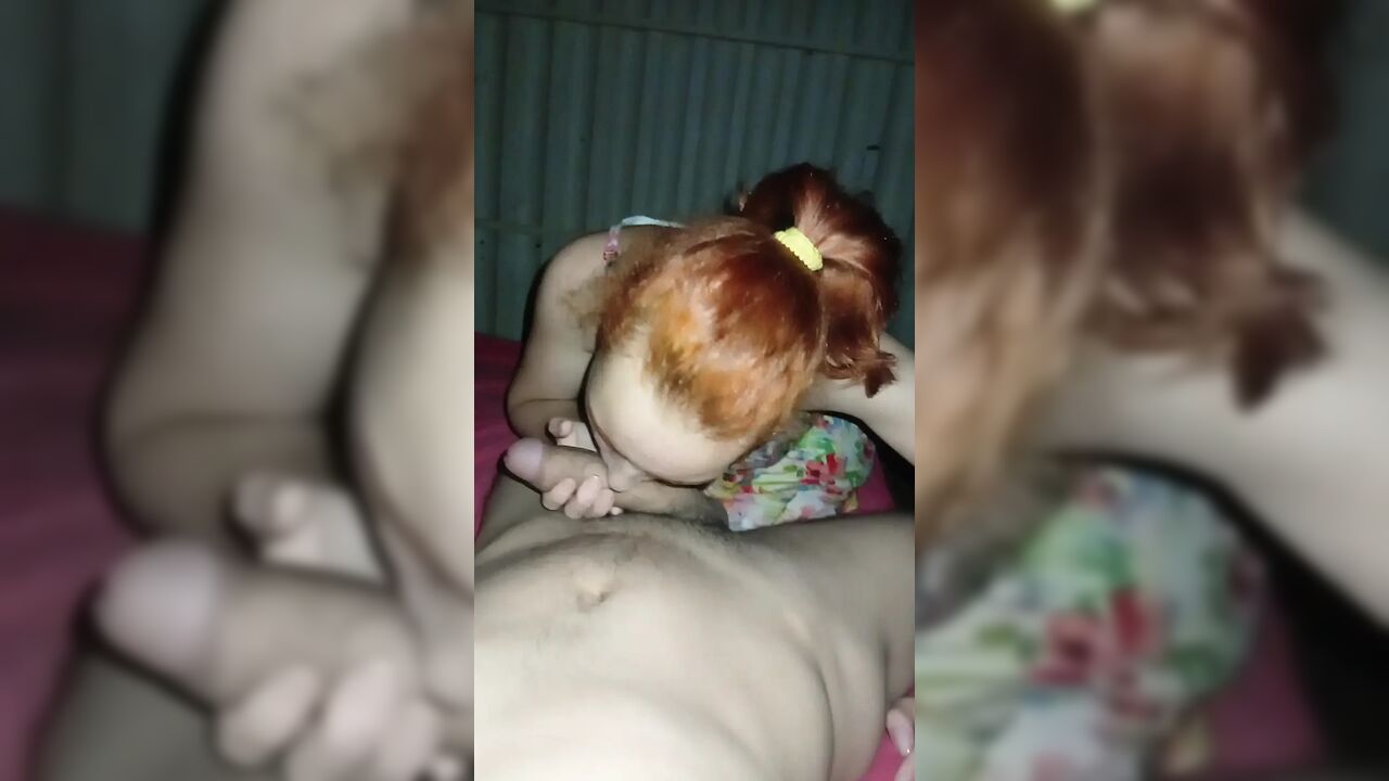 Redhead addicting to brother-in-law's bottle