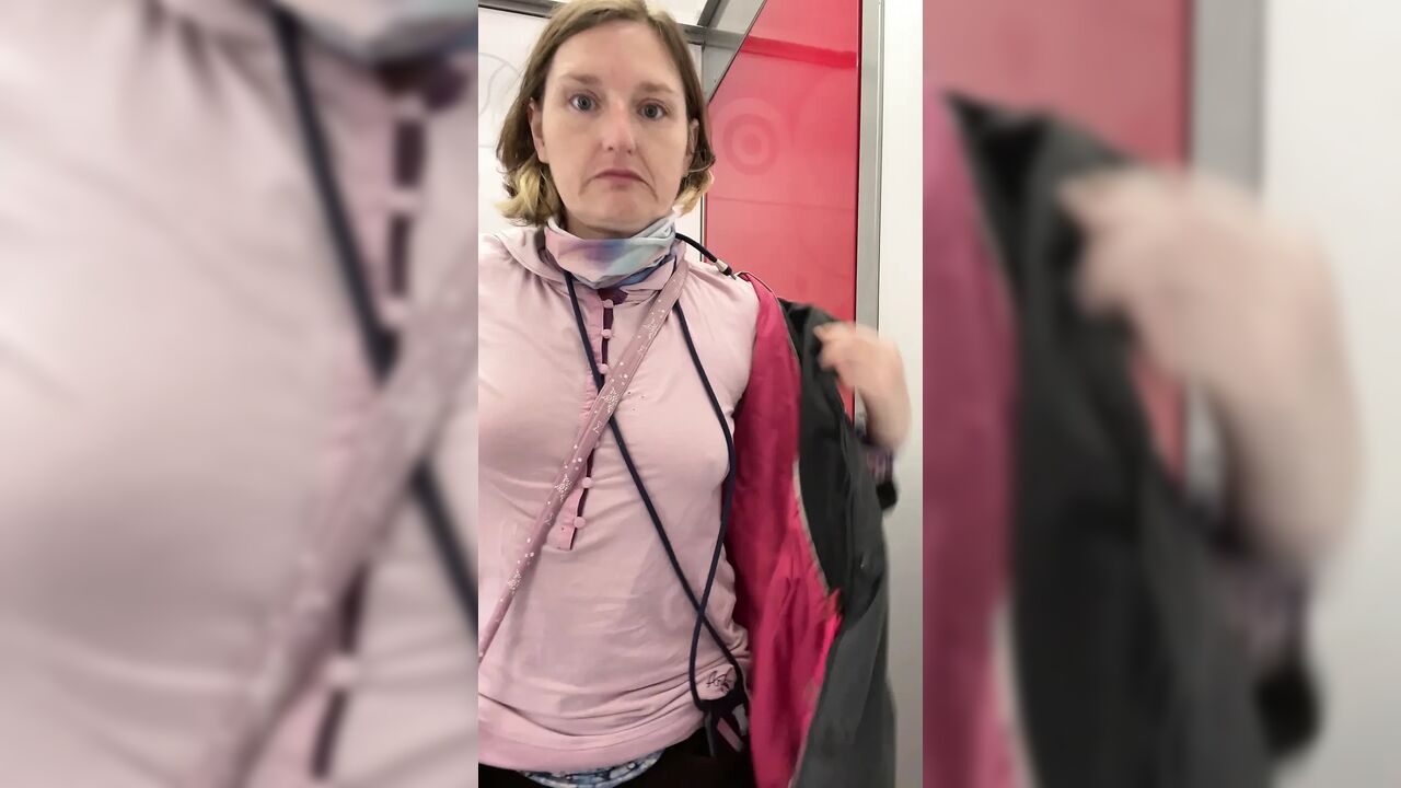 De-robing to try on new clothes whilst birthday shopping - filming fail!