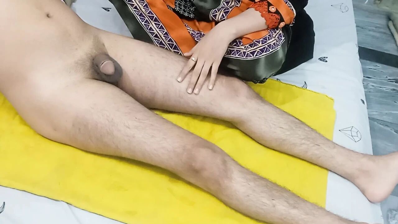 Indian Husband Beautiful Wife Big Dick Massage and Fingering Cream Cumshot in Wife Hand