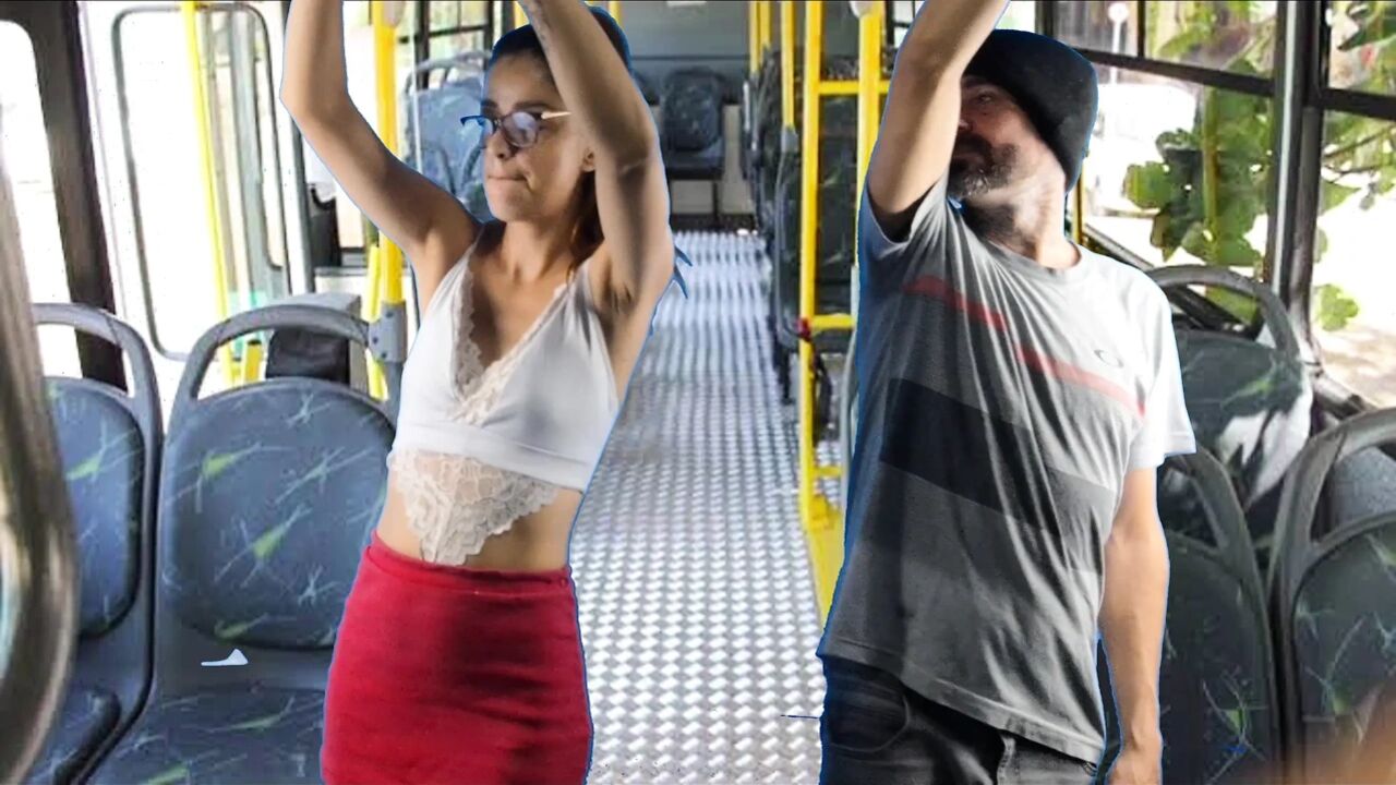 Student Being in the City Bus