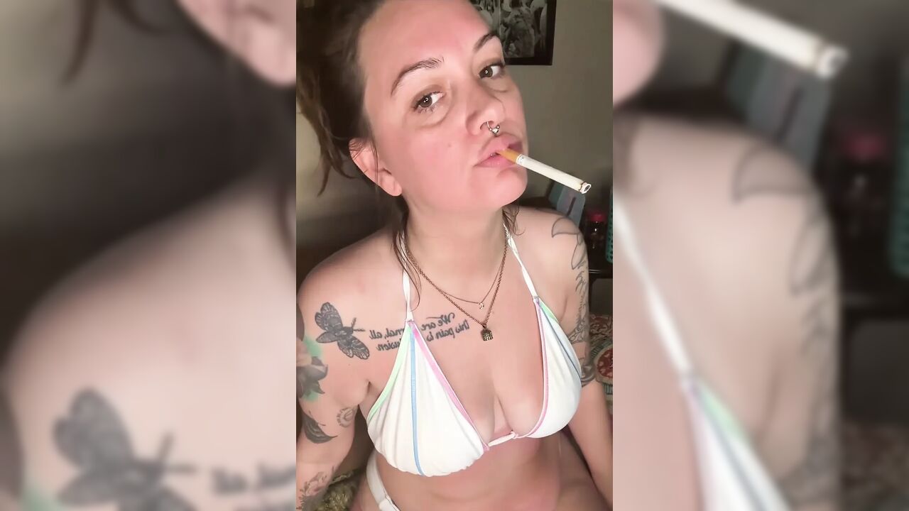 Chery Trees Smoking in a Bikini