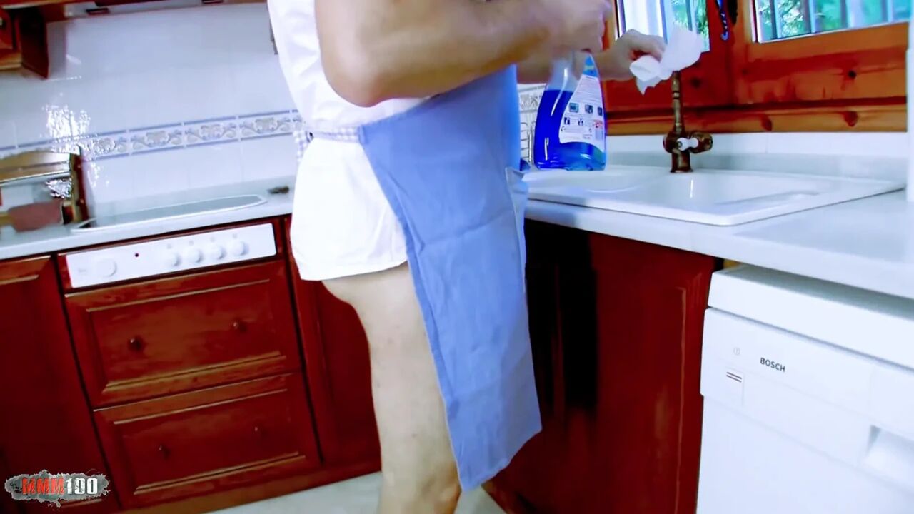 French MILF Sylvie Castro Gets Rough Hardcore Fucking & Facial in Kitchen