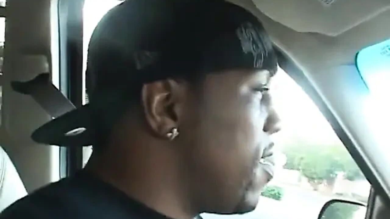 Brunette exposed her pussy to black guy's tongue