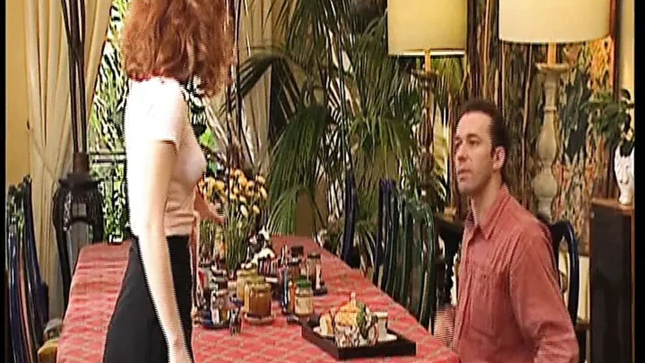Redhead German MILF with Naturals Gets Shared in Vintage FFM