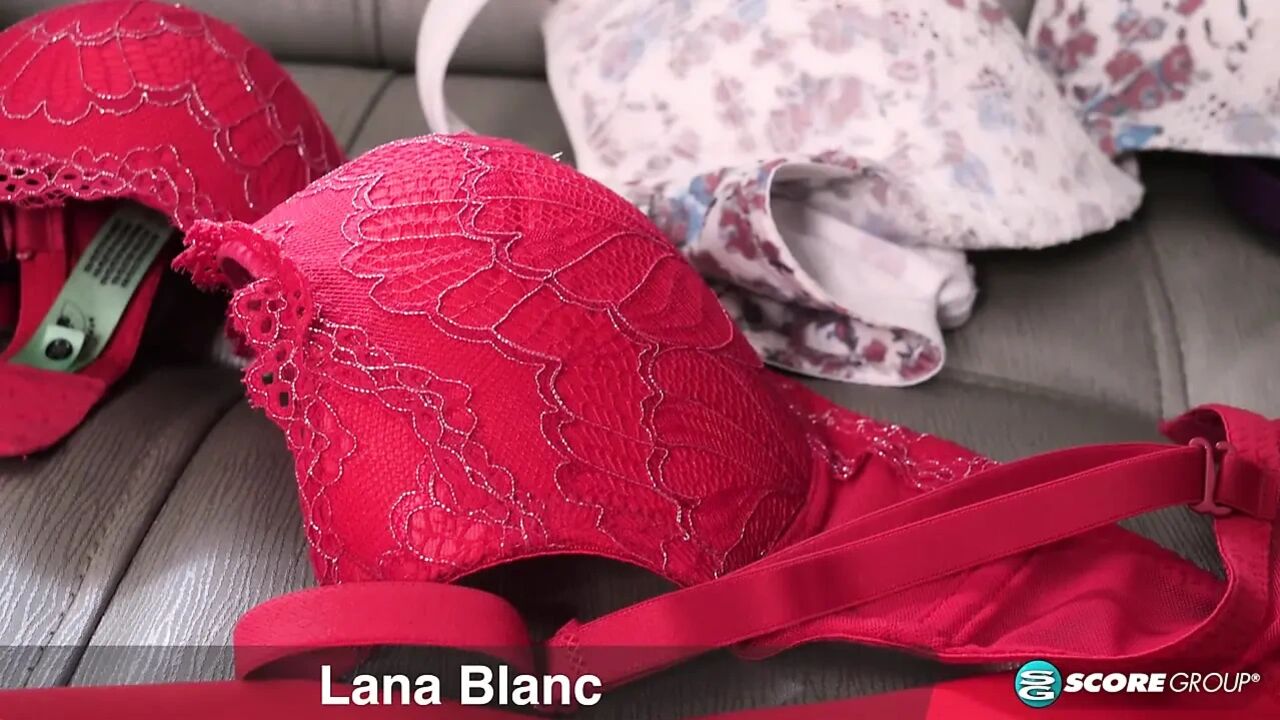 Busty Latina Lana Blanc's bra and tit show