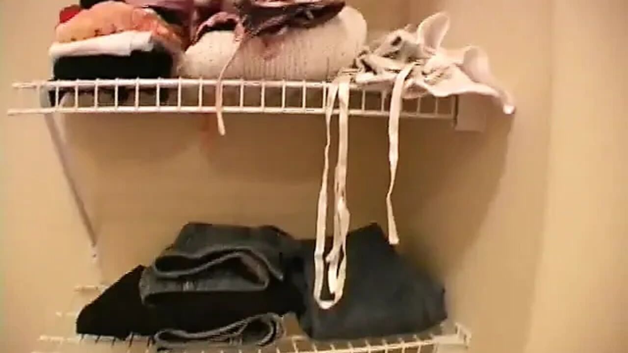 Skinny slut in her bathroom amateur masturbation