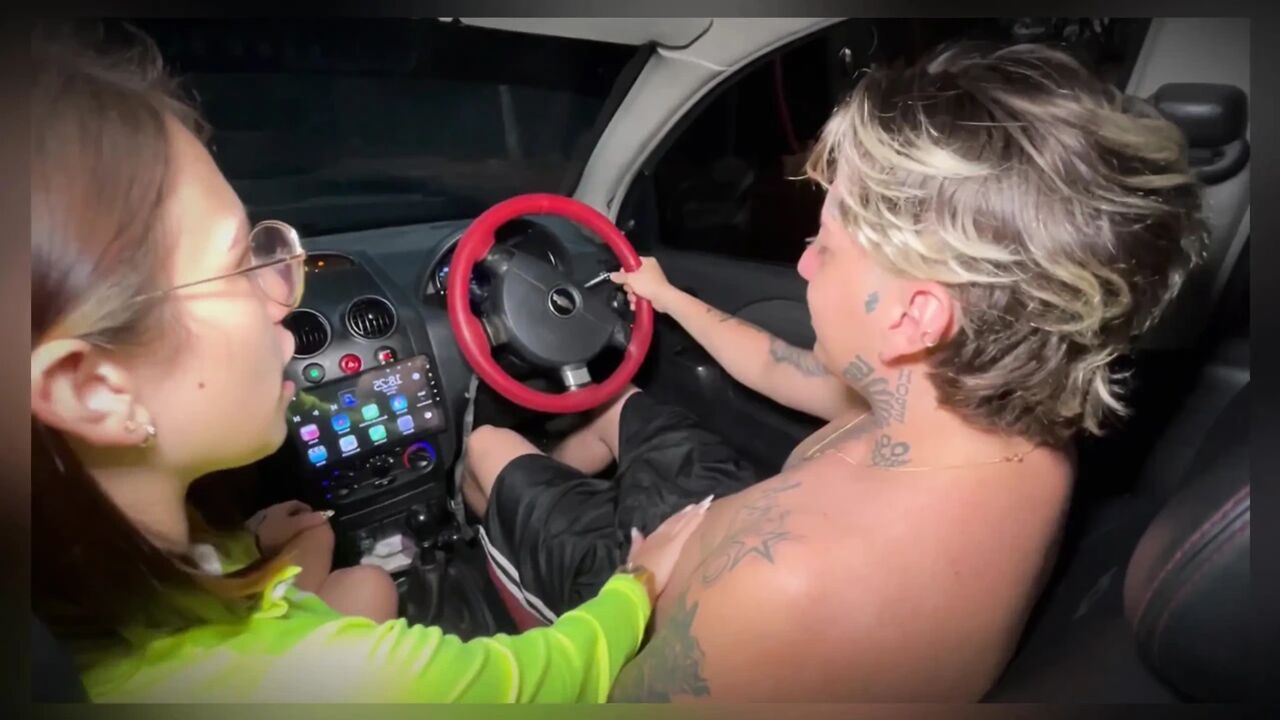 I Pay the Uber with a Blowjob and Fuck in the Parking Lot of My Building
