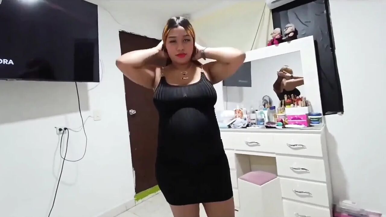 With a Black Dress and Pregnant I Really Want to Be Hit Hard!!