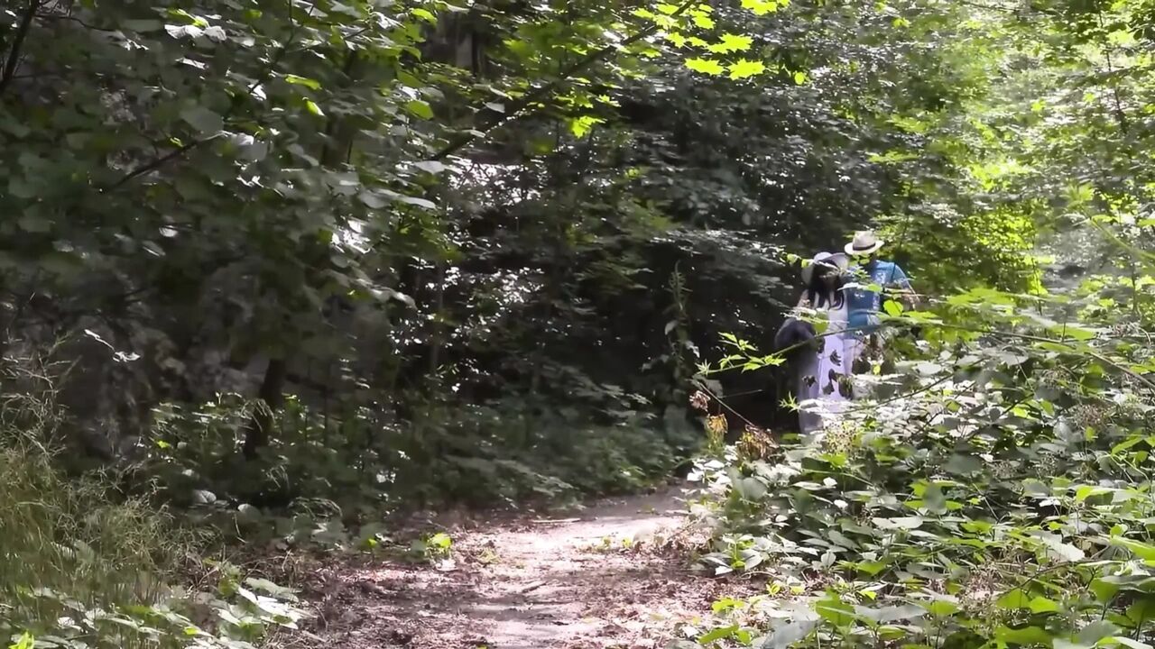 Muscular Black Stud Pounds Horny Asian with Massive Cock in Pussy & Ass Outdoor