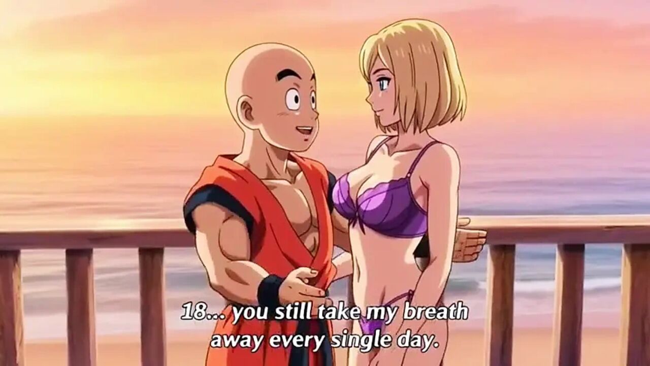 Android 18 & Krillin beach house Passion - Romantic 3D Anime