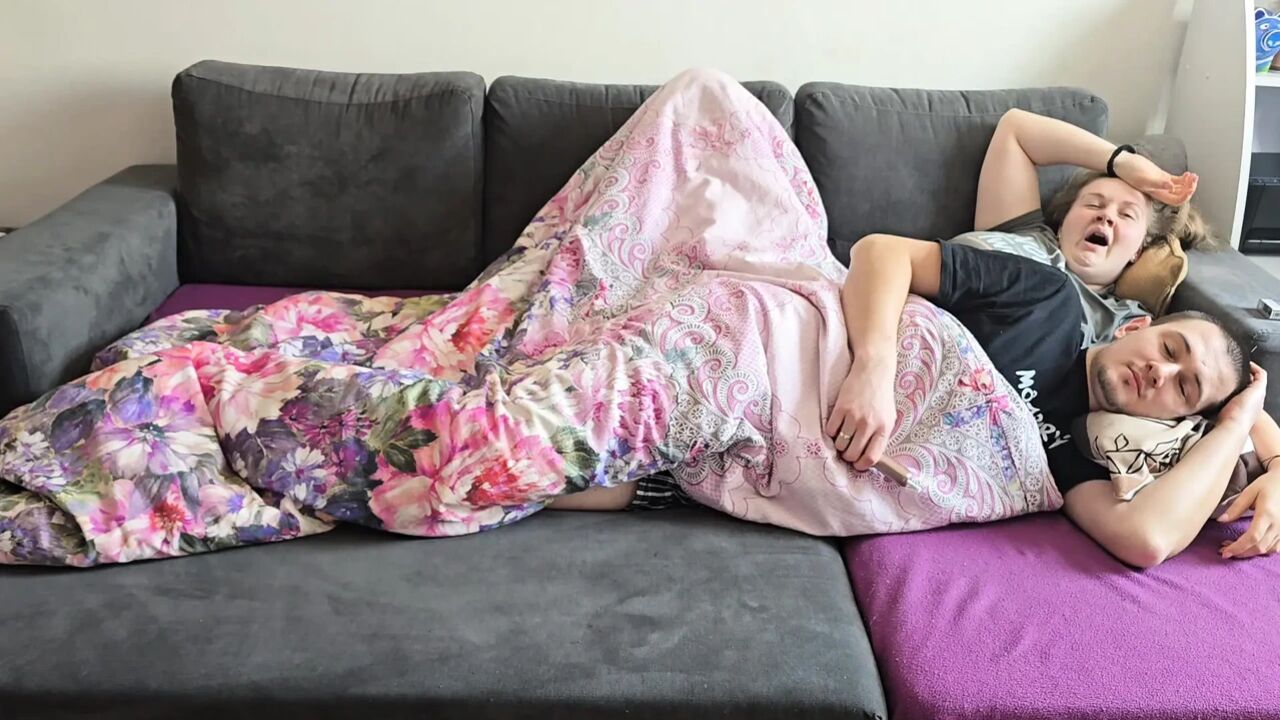 Horny Husband Fucks his Chubby Wife – watching TV turns into Hot Couple Sex