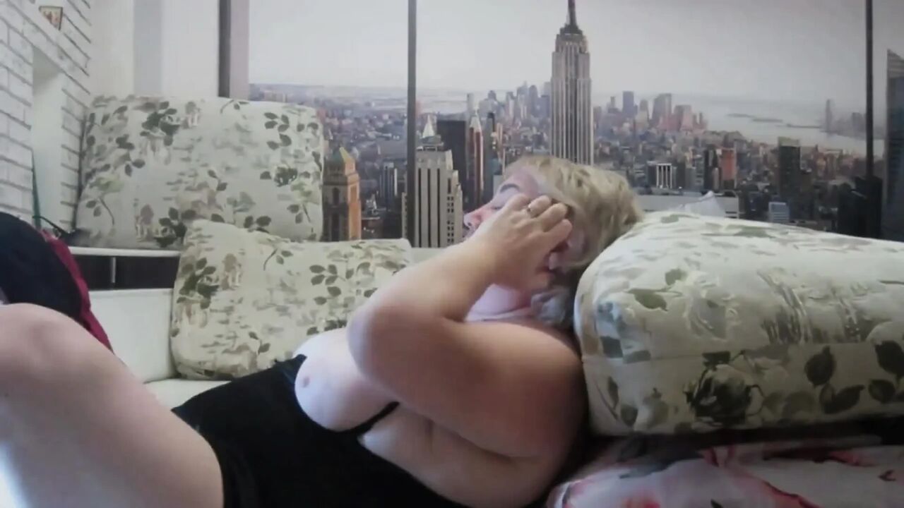 Fucked mother-in-law in the mouth, cumming on her face and chest