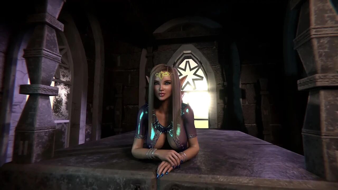 Beautiful Blonde 3D Elf Fucked Against the Wall by Big Cock