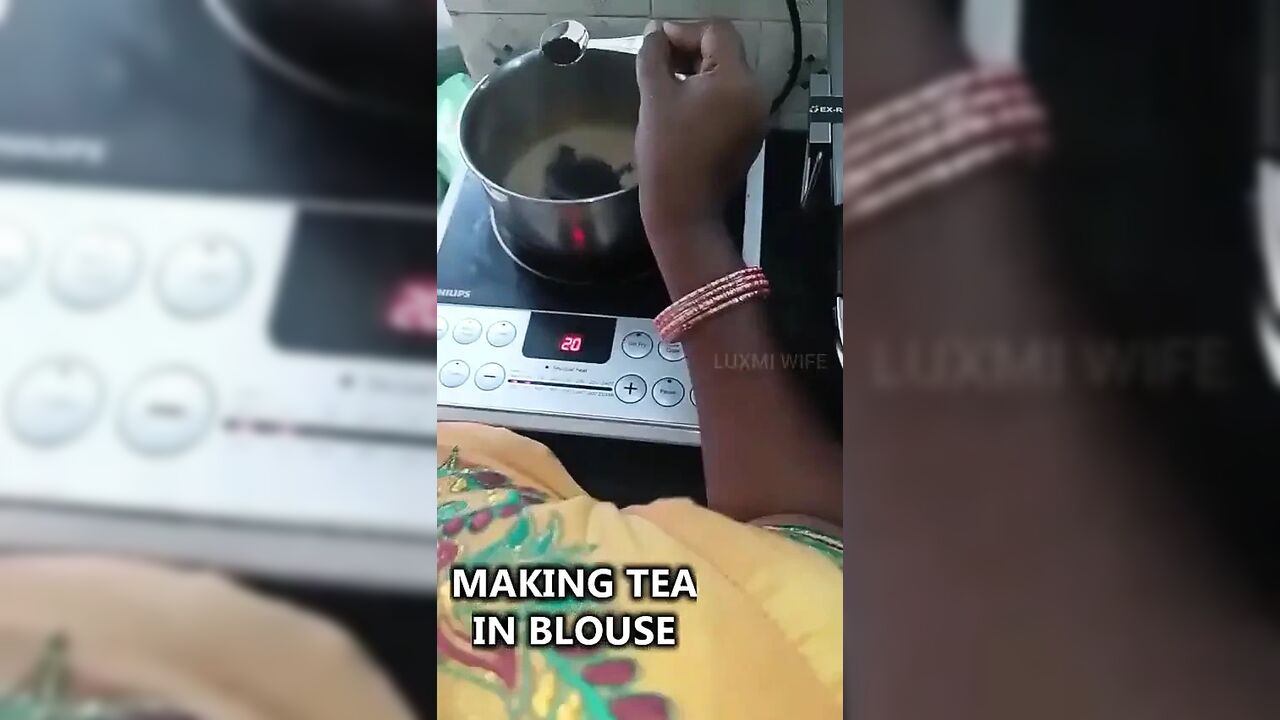 Making Tea in Hot Blouse