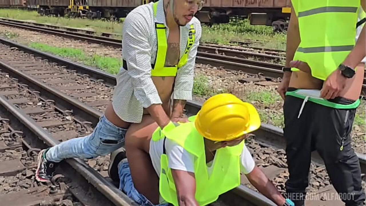 The workers went hard at lunchtime, fucked their passive colleague and gave him lots of milk for dessert. Part I