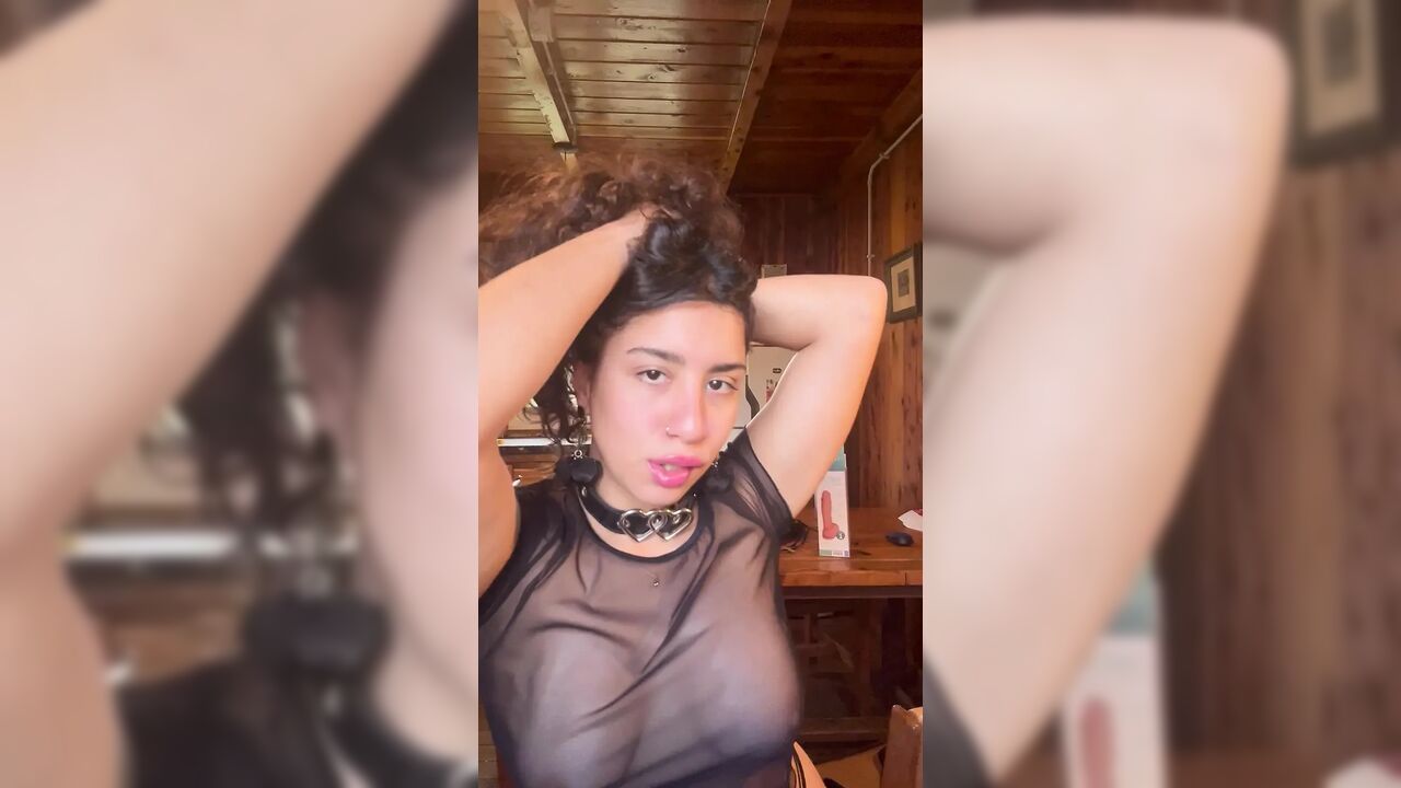 Dominant latina in see through top - rough self spanking traste - Souphicherry