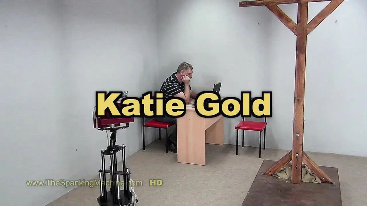 Katie Gold Spanking Machine - Bare Back Whipping